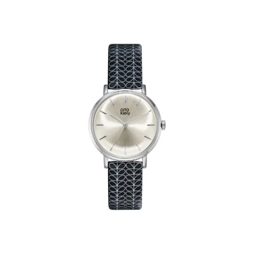 ORLA KIELY Women's Watch Кварцевый механизм ремень из натуральной кожи серебристый циферблат модель OK2025