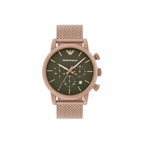 EMPORIO ARMANI Кварцевый механизм Мужские часы Зеленый