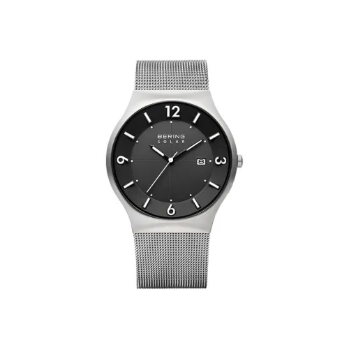 Bering Свет Перезарядный Кварцевый Механизм Мужские Часы Черные