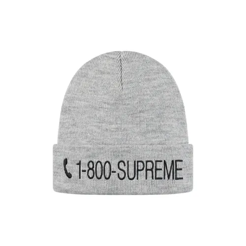 Supreme Акриловые шапки-бини унисекс смешанный серый