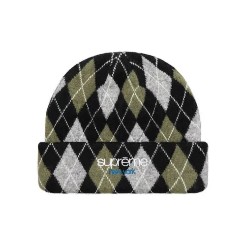 Supreme Кашемировая смесь Шапки-бини Унисекс Красный синий Черно-зеленый Серый красный Розово-синий