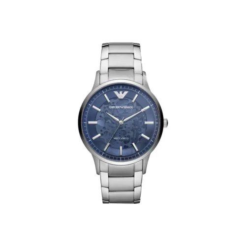 EMPORIO ARMANI Механический механизм Мужские часы Machine 43mm*12,4mm Синий