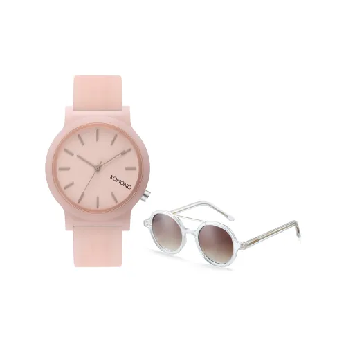 KOMONO Watch Кварцевый механизм силиконовый ремешок 38 мм розовый циферблат унисекс