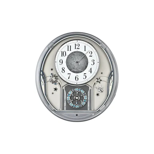 SEIKO Кварцевый механизм Полиэстер Стена Часы Унисекс Серебряный
