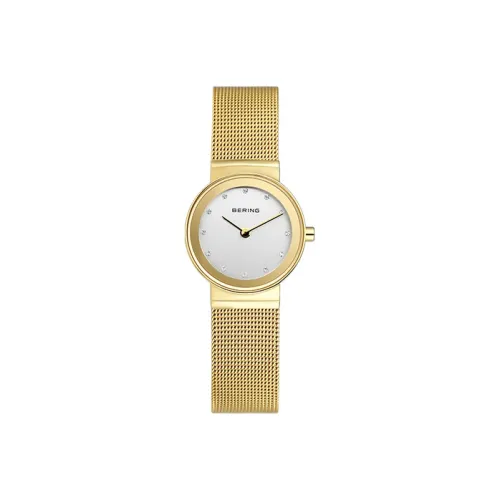 Bering Женские часы Кварцевый механизм Ремешок из нержавеющей стали Серый циферблат