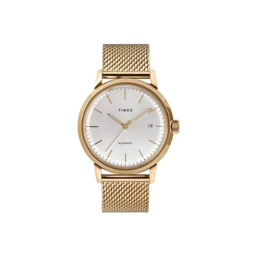 TIMEX Автоматический Механический Механизм Мужские Часы 40 мм Серебряный