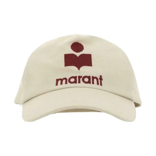 ISABEL MARANT Хлопок Бейсболка Сливочный/Красный Унисекс