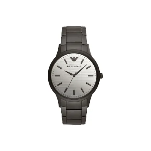 EMPORIO ARMANI Мужские часы Кварцевый механизм Ремешок из нержавеющей стали 43 мм Серый циферблат Часы AR11259