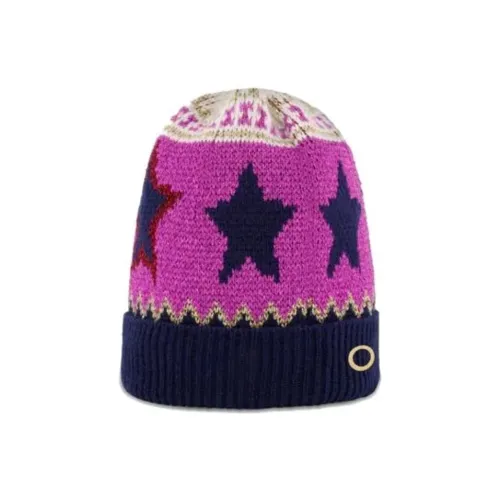 Paco Rabanne Хлопок Шапка-бини Черно-розовая Унисекс