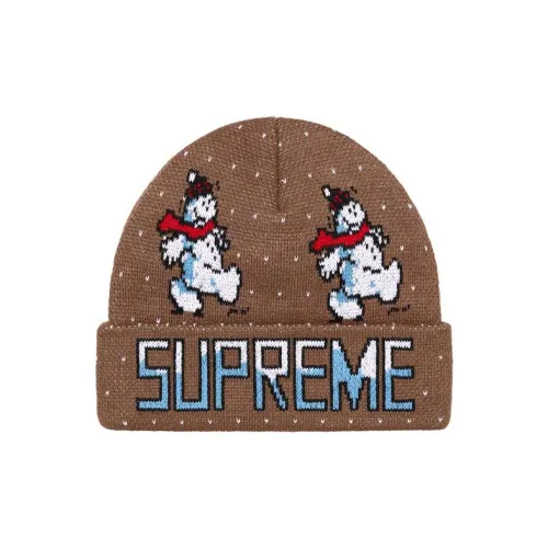 Supreme Акриловые Шапки-бини Унисекс Коричневый Черный Светло-Синий Красный Темно-Синий