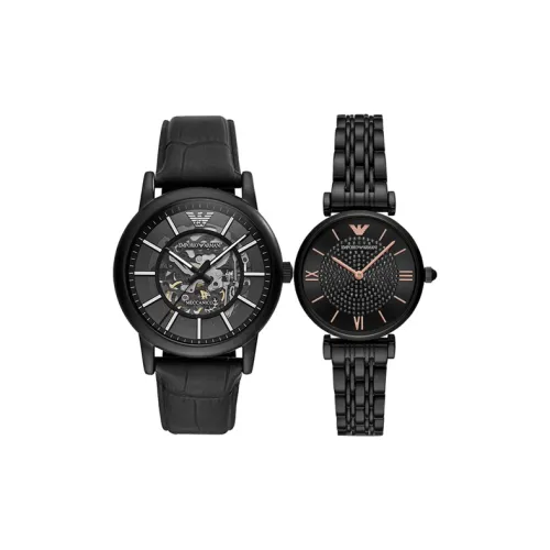 EMPORIO ARMANI Автоматический Механический Movement Унисекс Пара Часов 43 мм Черный