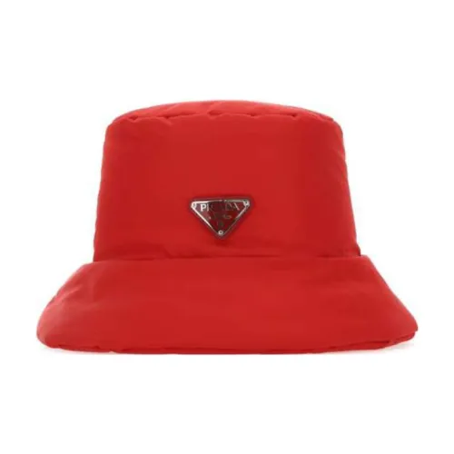 PRADA Нейлон Шляпы ведра Красный Мужской