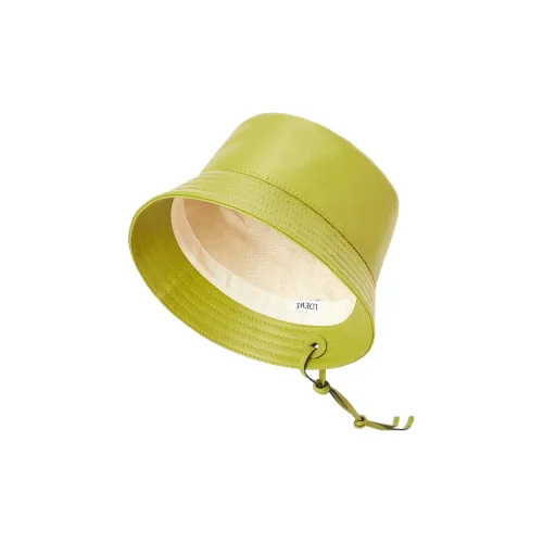 LOEWE Натуральная кожа Шляпы ведра Лаймово-желтый Унисекс