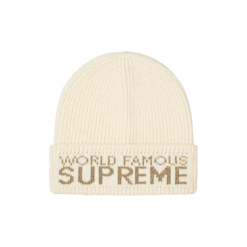 Supreme Акриловые Шапки-бини Унисекс Экрю Черный Красный Фиолетовый Зеленый