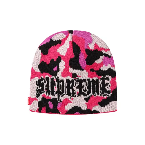 Supreme Акриловые шапки-бини унисекс синий умбра серый розовый красный