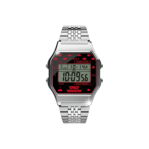 TIMEX Мужские часы Кварцевый механизм Ремешок из нержавеющей стали Черный циферблат