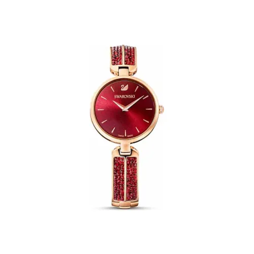 Swarovski Наручные часы Кварцевый механизм Нержавеющая сталь Ремешок Красный Циферблат часов Женские часы 5519312