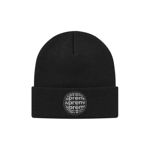 Supreme Акриловая плюшевая шапка-бини унисекс красный черный травяной зеленый фиолетовый белый темно-синий