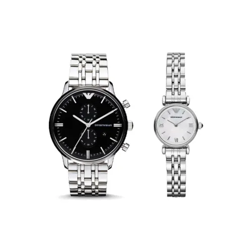 EMPORIO ARMANI Watch Кварцевый механизм Нержавеющая сталь Ремешок 43 мм Белый циферблат Унисекс