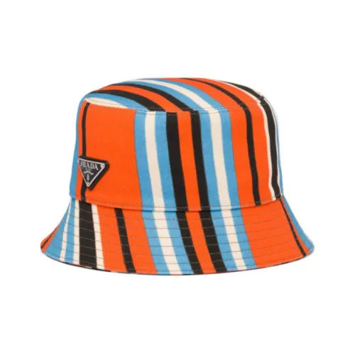 PRADA Вязаные соломенные шляпы Апельсин Мужской