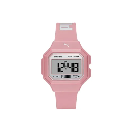 PUMA Женские часы Кварцевый механизм ПУ (полиуретан) Ремешок Розовый циферблат Часы P1057