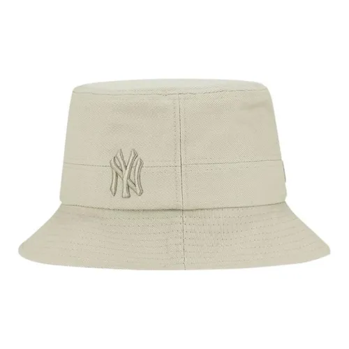 Бейсбольные кепки из хлопка с логотипом MLB унисекс бежевый