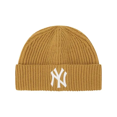 Шапки-бини MLB Base Logo Акрил Унисекс Горчично-желтый