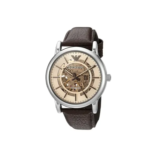EMPORIO ARMANI Автоматический механический механизм Мужские часы Machine 43 мм Желтые