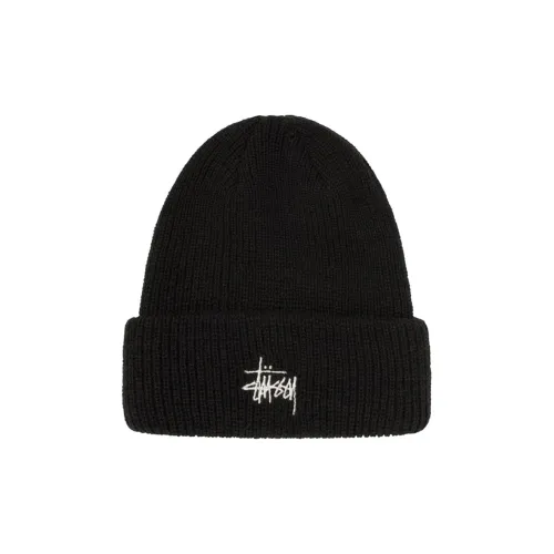 Stussy Акриловые Шапки-Бини Черные Унисекс