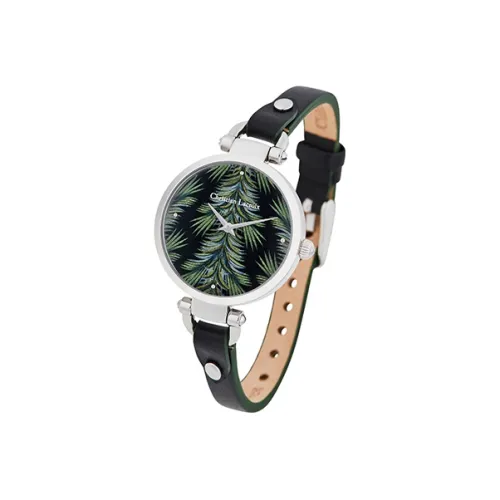Christian Lacroi JUNGLE Collection Наручные часы Кварцевый механизм Кожаный ремешок 38 мм Зеленый циферблат Женские часы
