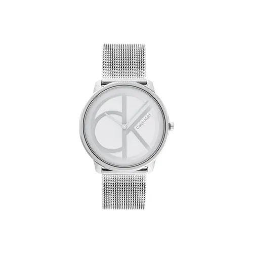 CALVIN KLEIN Мужские часы Кварцевый механизм Ремешок из нержавеющей стали Серебристый циферблат