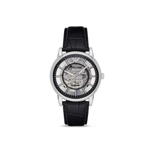 EMPORIO ARMANI Механический механизм Мужские часы Machine 43 мм Серебряные