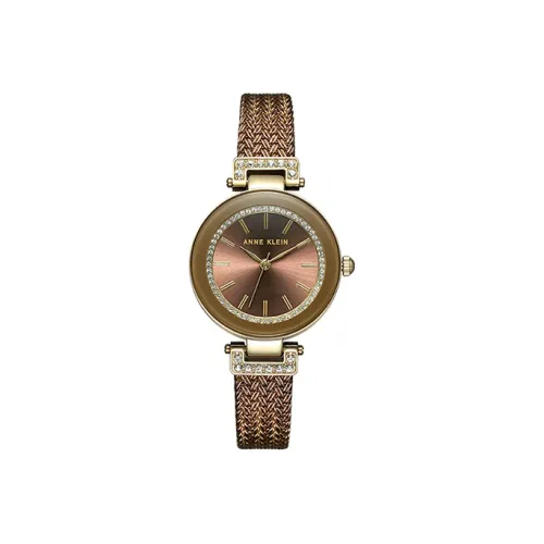 ANNE KLEIN Modern Retro Collection Наручные часы Кварцевый механизм Сплав Ремешок Кофейный Циферблат часов Женские часы