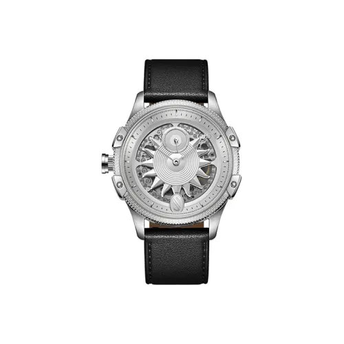 SNIICA Мужские часы Автоматический механический механизм ремень из натуральной кожи белый циферблат