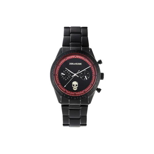Zadig Voltaire Мужские часы Кварцевый механизм Ремешок из нержавеющей стали Черный циферблат