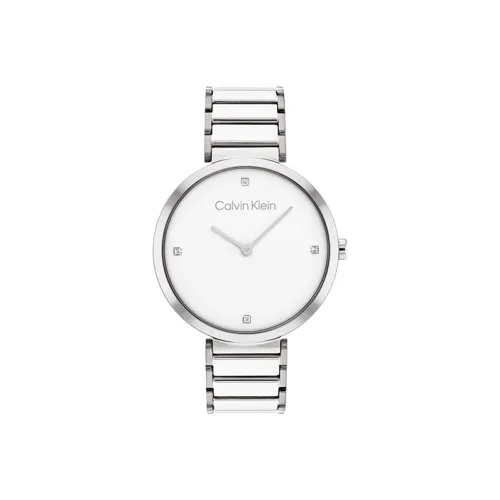 CK Calvin Klein Timeless Кварцевые Женские Часы Наручные Стальной Ремешок Белый Циферблат