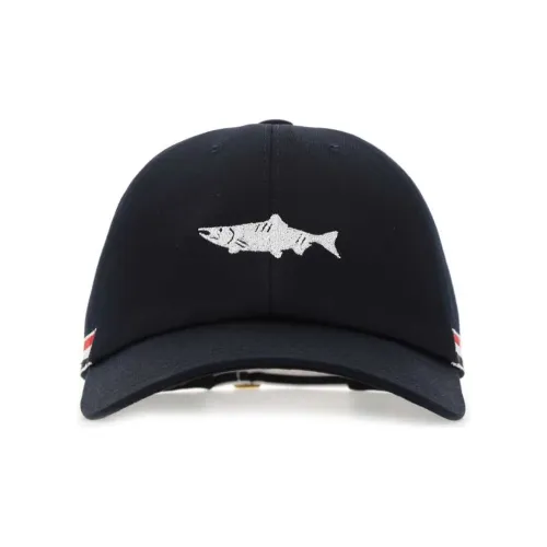 THOM BROWNE Хлопковые кепки черные мужские