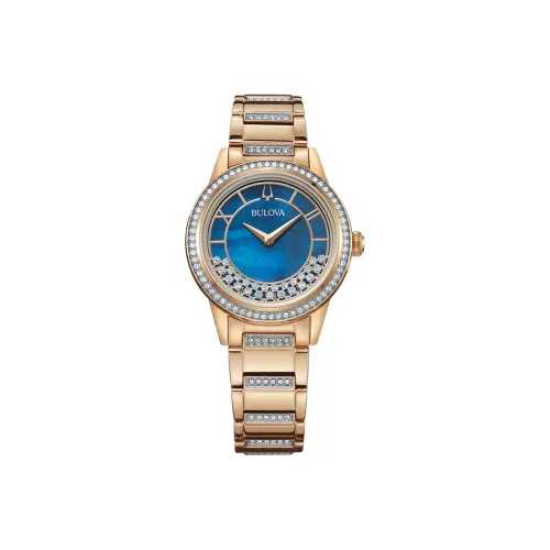 BULOVA Classic Ladies' Collection Женские часы Кварцевый механизм Ремешок из нержавеющей стали Синий циферблат