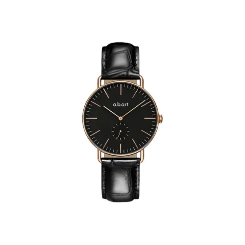 a.b.art Women's Watch Кварцевый механизм Естественная кожа Ремешок Черный циферблат FR36 015 15L