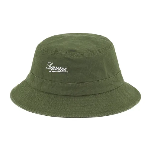 Supreme 100% хлопок Bucket Hats Unisex Армейский зеленый Черный фиолетовый Оранжево-красный Белый синий