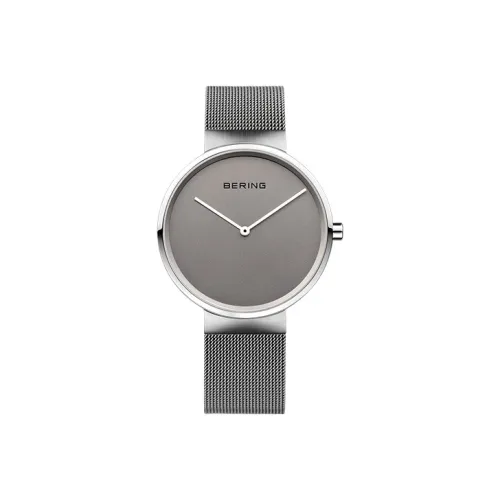 Bering Watch Кварцевый механизм Нержавеющая сталь Ремешок Серый циферблат Унисекс