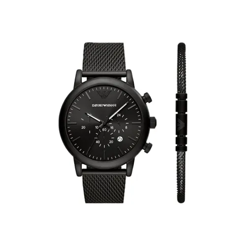 EMPORIO ARMANI Кварцевый механизм Мужские часы Ferris Wheel Baby's Breath Series 22 мм Черные