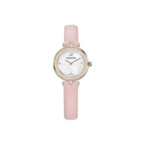 Swarovski Women's Watch Кварцевый механизм ремень из натуральной кожи белый циферблат