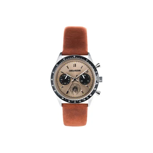 Zadig & Voltaire Кварцевый механизм Мужские часы Master Collection 39 мм Кофейного цвета
