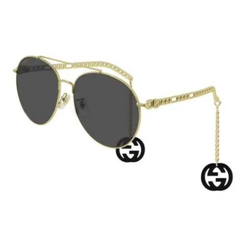 GUCCI Солнцезащитные очки Золотой Серый Унисекс