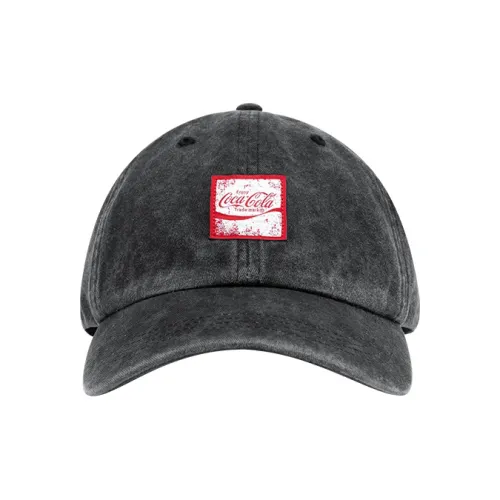 Coca Cola Бейсболка Унисекс Выцветший Черный Состаривание Розовый