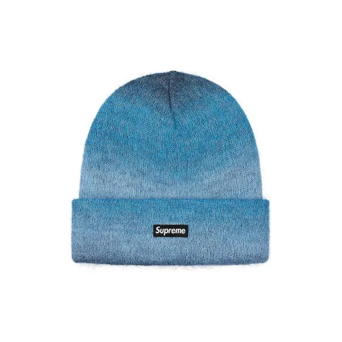 Supreme Mohair Blend Beanies Unisex Gradient Blue Supreme Мохер Смесь Шапки-бини Унисекс Градиент Синий