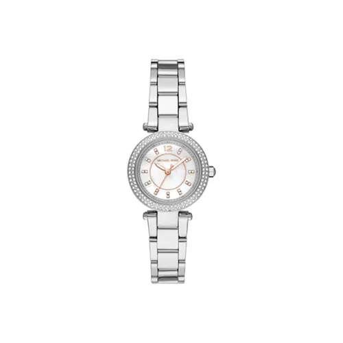 MICHAEL KORS Parker Collection Женские часы Кварцевый механизм Ремешок из нержавеющей стали Белый циферблат MK6932