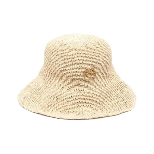 RUSLAN BAGINSKIY Плетеная соломенная шляпа ведра, бежевого цвета, унисекс