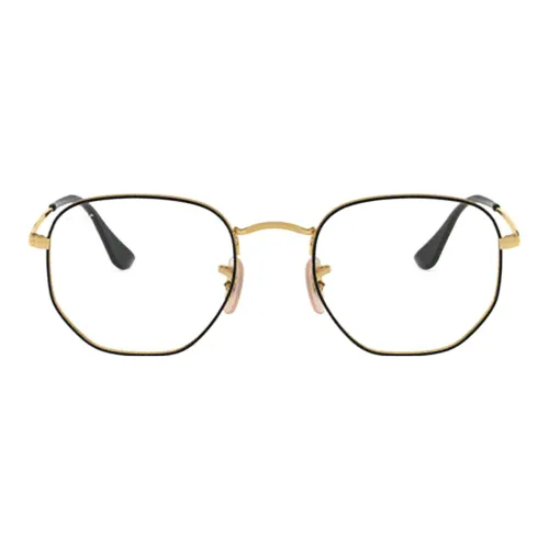 Очки RayBan с диоптриями золотые унисекс